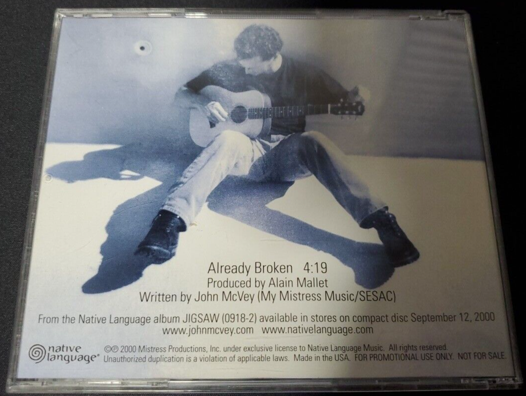 John Mcvey Already Broken (CD) - Single | eBay