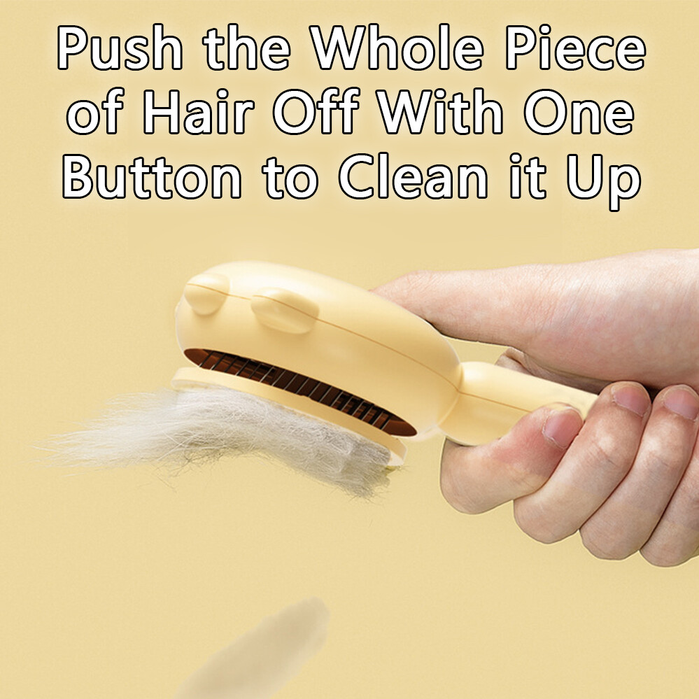 Cat Hair Cleaner Brush Needle Comb Self Cleaning Pet Grooming Comb eBay