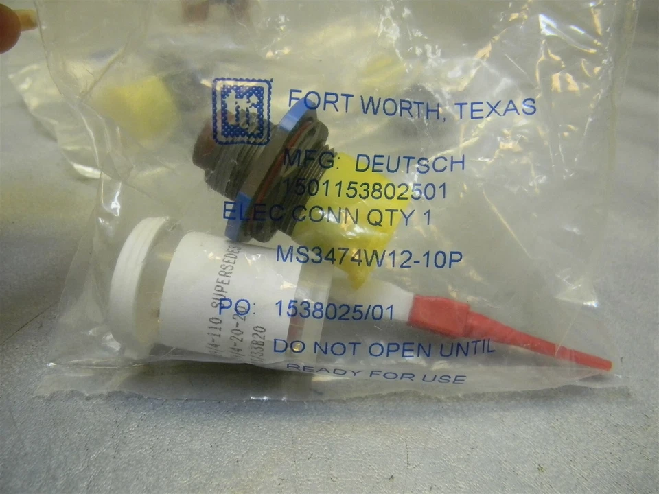 TTI DEUTSCH MS3474W12-10P Circular MIL Spec Connector 10P SZ 12 Lot of 3 - Image 3 of 4