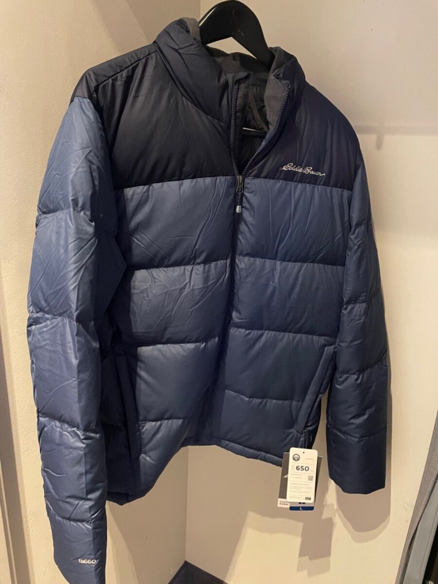 NEW!!! Eddie Bauer Classic 2.0 650 Fill Water Repellent Down Jacket