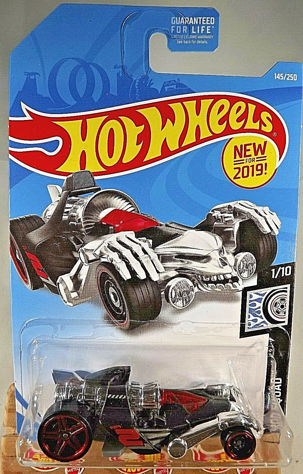 2019 Hot Wheels #145 Rod Squad 1/10 TUR-BONE CHARGED Chrome-Black w/RedPr5BlkDD8