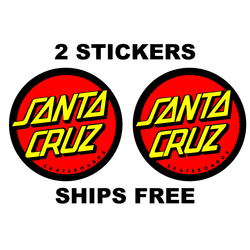 Santa Cruz Skateboard Sticker Decal Sign. California Sports