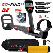 Minelab GO FIND 22 Metal Detector with PRO FIND 35 and Black Transport Carry Bag