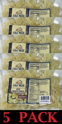5x Old Mill Dried PINEAPPLE WEDGES 16 oz Bag FRESH - 5 PACK
