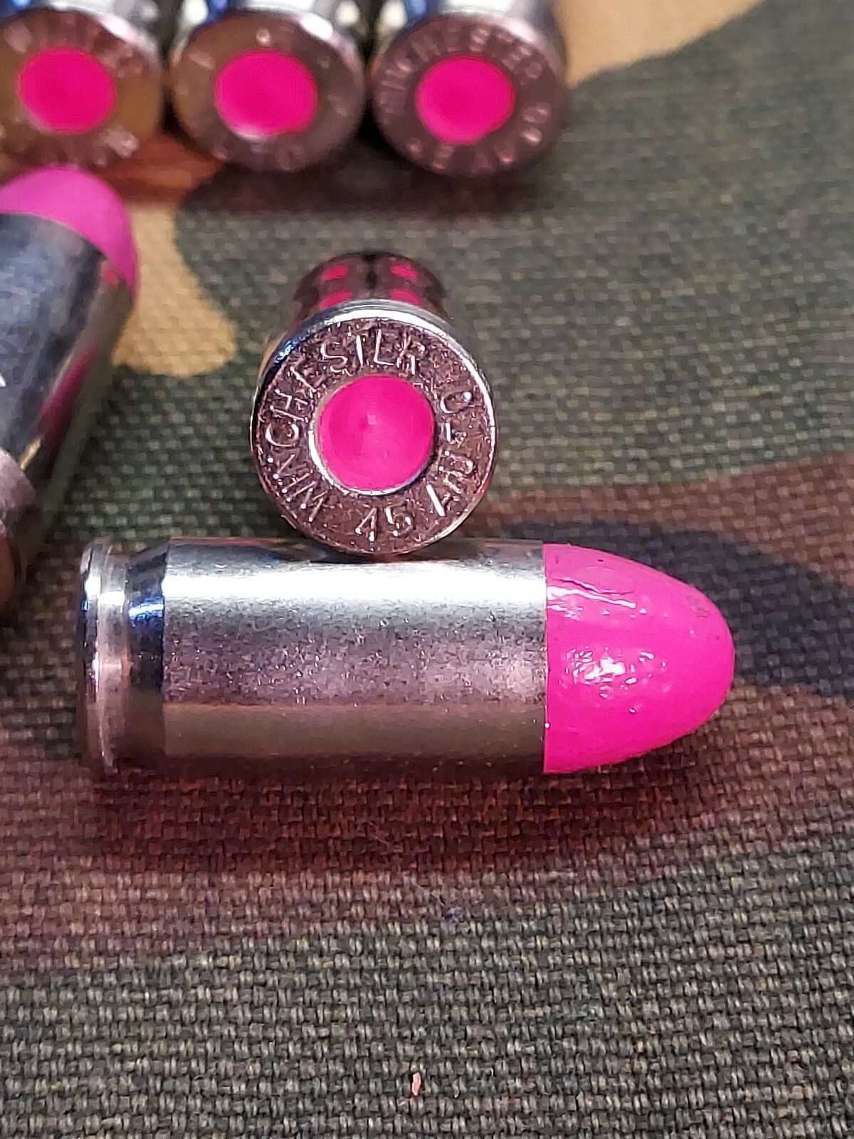 45 ACP SNAP CAPS SET OF 6, PINK AND NICKEL, REAL 230gr WEIGHT!!! eBay
