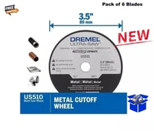 6 PACK Ultra Saw Blades DREMEL Discs Metal Carbide Cutting Wheels 3-1/2" 60 Grit