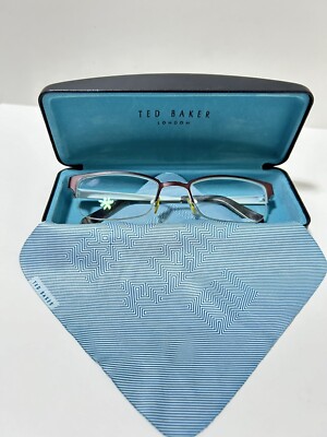 Ted Baker Eyeglasses & Hard Shell Eyeglass Case & Cleaning Cloth Legre