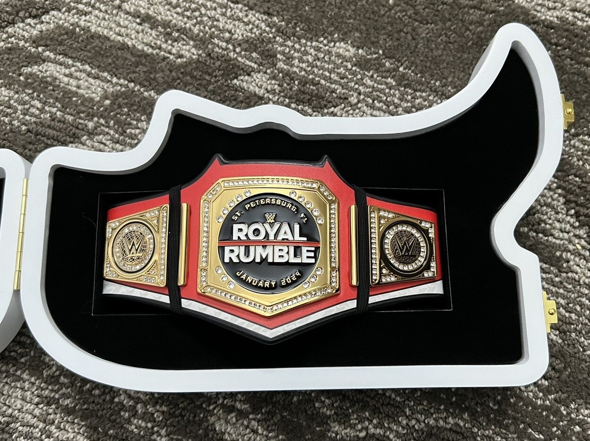 WWE ROYAL RUMBLE 2024 TAMPA BAY MINI CHAMPIONSHIP BELT LIMITED