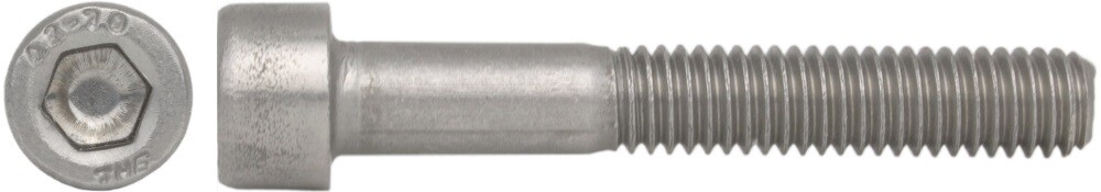 Tornillo cilindro DIN 912 M1,2 - M10 hexagonal interior acero inoxidable A2