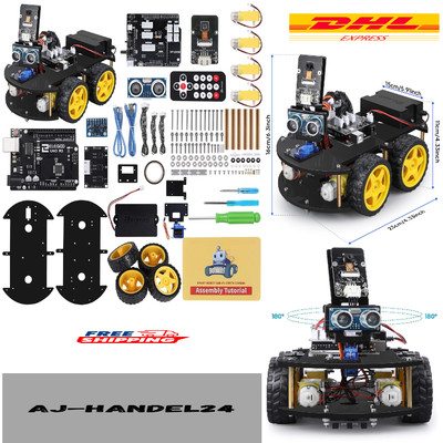 Elegoo Smart Robot Car Kit V4.0 Arduino Robot Car Kit mit Kamera, Line Tracki...