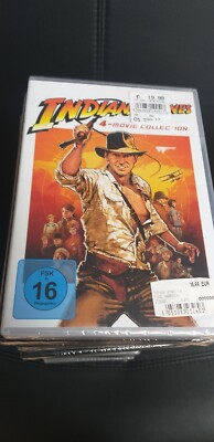 Indiana Jones 1+2+3+4 Movie Collection 4-DVD-BOX-NEU OVP IN FOLIE HARRISON FORD