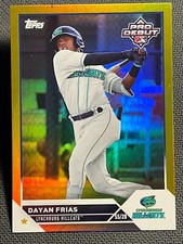 2023 Topps PRO DEBUT GOLD FOIL REFRACTOR PROSPECT ROOKIE Dayan Frias 16/50