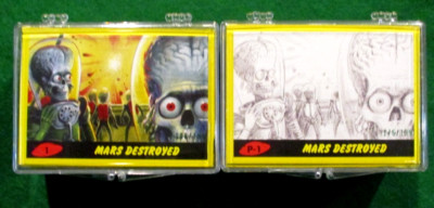 MARS ATTACKS THE REVENGE  COMPLETE YELLOW PARALLEL SET 110 CARDS TOPPS 2017
