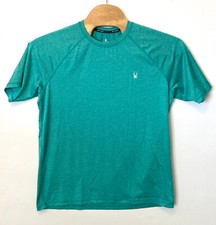 Camiseta Spyder Swim Rash Guard Surf Arena Sol UPF 30+ Secado Rápido Verde Para Hombre Grande