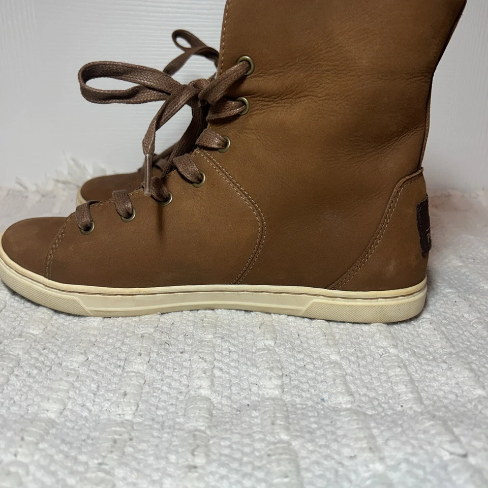 Botas Deportivas UGG Australia Edredón Cuero Castaño Mujer EE. UU. 8 LEER DESCRIPCIÓN Foto 4 de 4