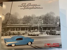 Vtg Telemania Collectible Black 1957 ’57 Chevy Car Telephone Desk Phone * NEW