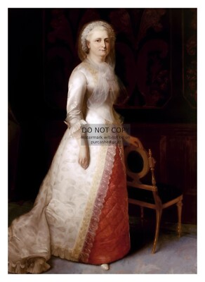 MARTHA WASHINGTON 1ST LADY TO PRESIDENT GEORGE WASHINGTON PAINTING 5X7 PHOTO
