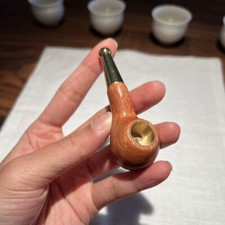 Natural Wood Pipe Men Portable Solid Wood Pipe Short Mouth Pot Smoking Pipe