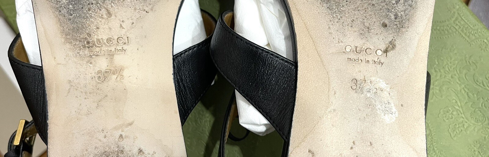 Authentic Gucci Sandals Double GG Thong Size 7 image 3