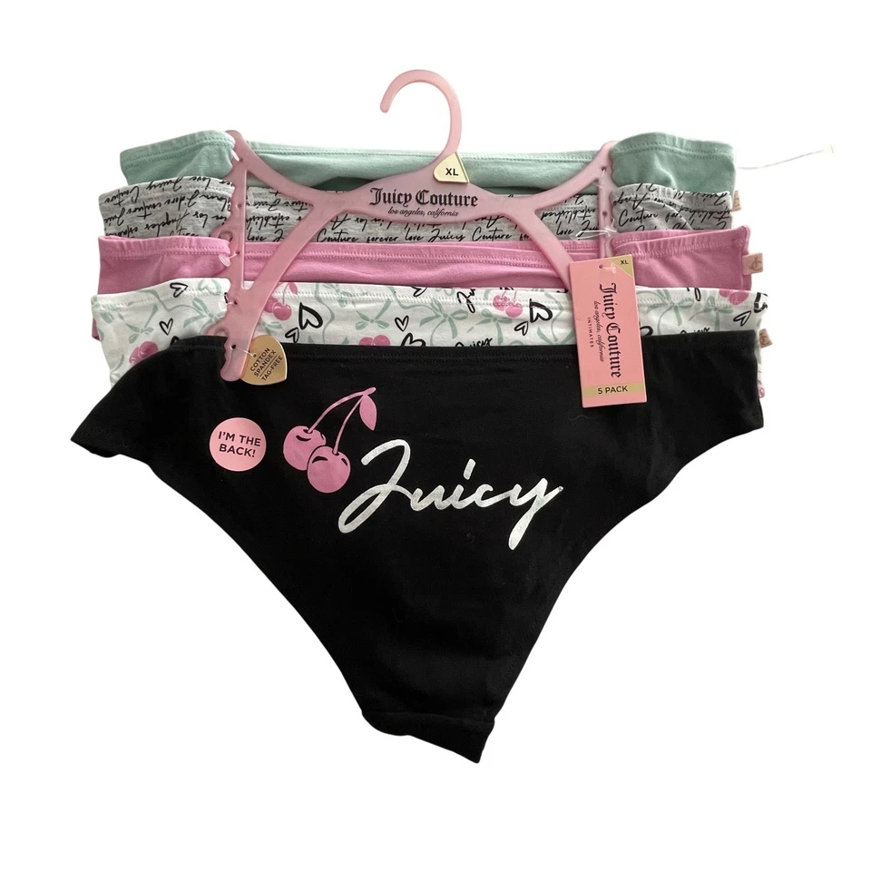 Paquete de 5 ropa interior para mujer Juicy Couture talla XL nuevo con etiquetas Foto 3 de 4