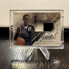 2013-14 Upper Deck ExQuisite 67 Dennis Schroeder Rookie Patch on Card Auto /199
