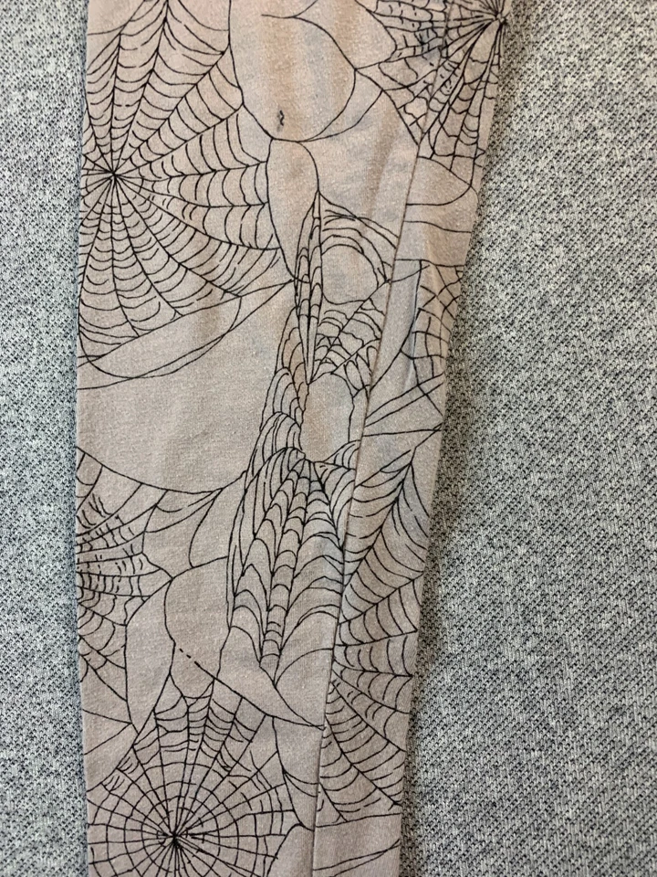 City Streets 紧身裤女式中号灰色蜘蛛网印花紧身腿万圣节 — 第 3/4 张图片