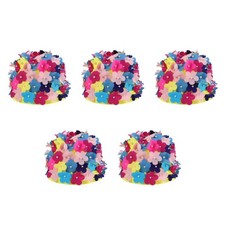 Breathable Nylon Vintage Floral Swim Cap for Pool and Beach Swimming