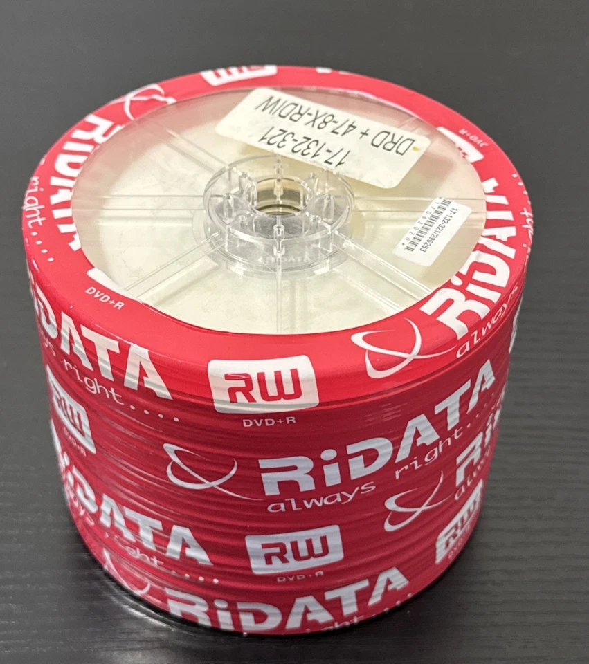 50 Pack Ridata DVD R DL Dual Layer 8X 4.7gb DVD Plus R Double Layer White Inkjet - Image 3 of 4