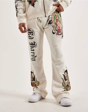 ED HARDY 'MOTHER OF GOD' MENS BOOTCUT SWEATPANTS SIZD MEDIUM NWT