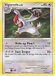 Pokemon Diamond & Pearl Mysterious Treasures- Vigoroth Card 68/123