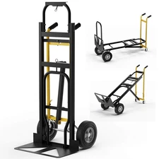 3-in-1 Convertible Hand Truck with 4 Rubber Wheels 1000 lbs Max Load Capacity