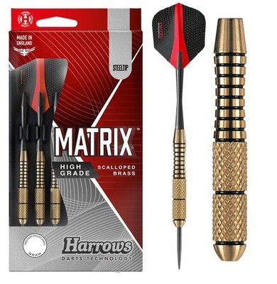 Dart Harrows Matrix Brass - 18g, 20g, 22g, 24g, 26g wählbar - Steeldart Rot
