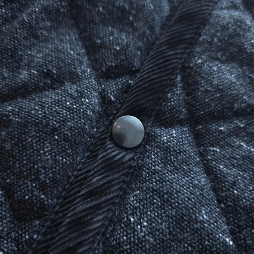 JOURNAL STANDARD Made in France Tweed Wool Blend Quilted Jacket Gray Medium image 4