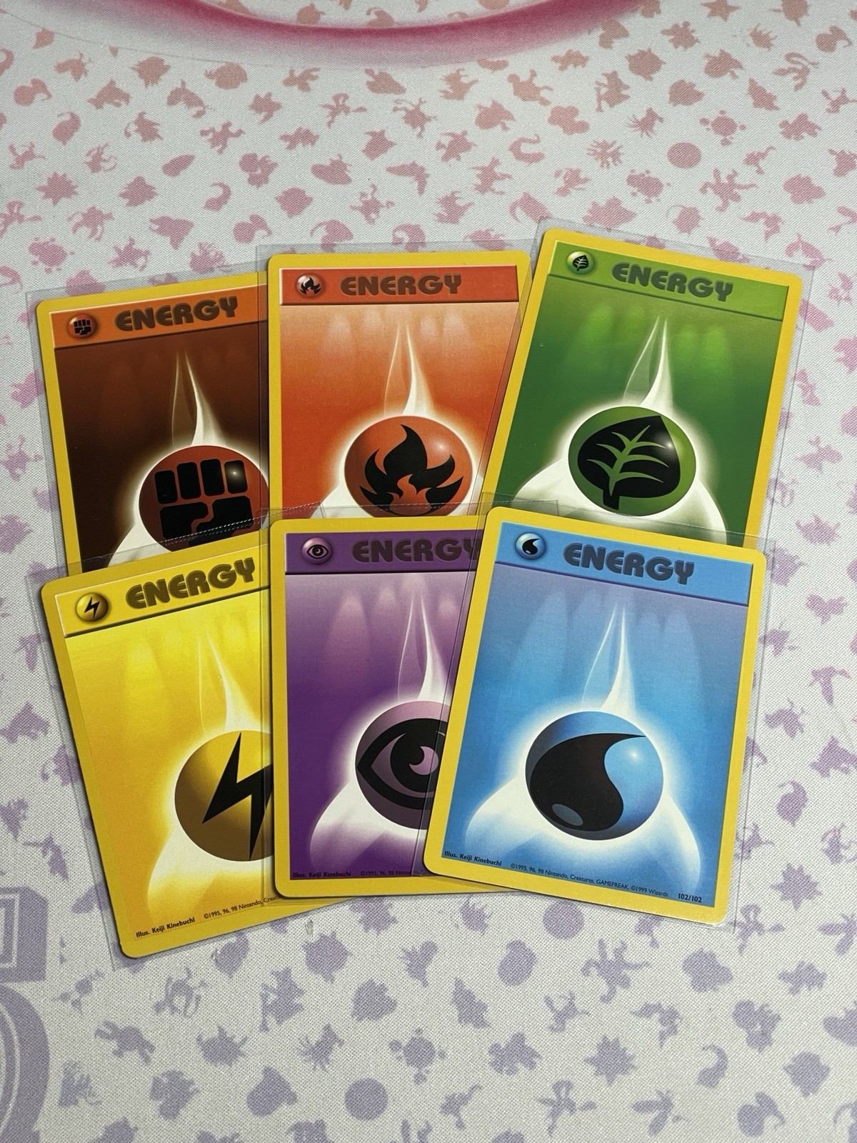 Pokemon Cards Base Set Energy Complete Common Set 97/102-102/102 NM ...