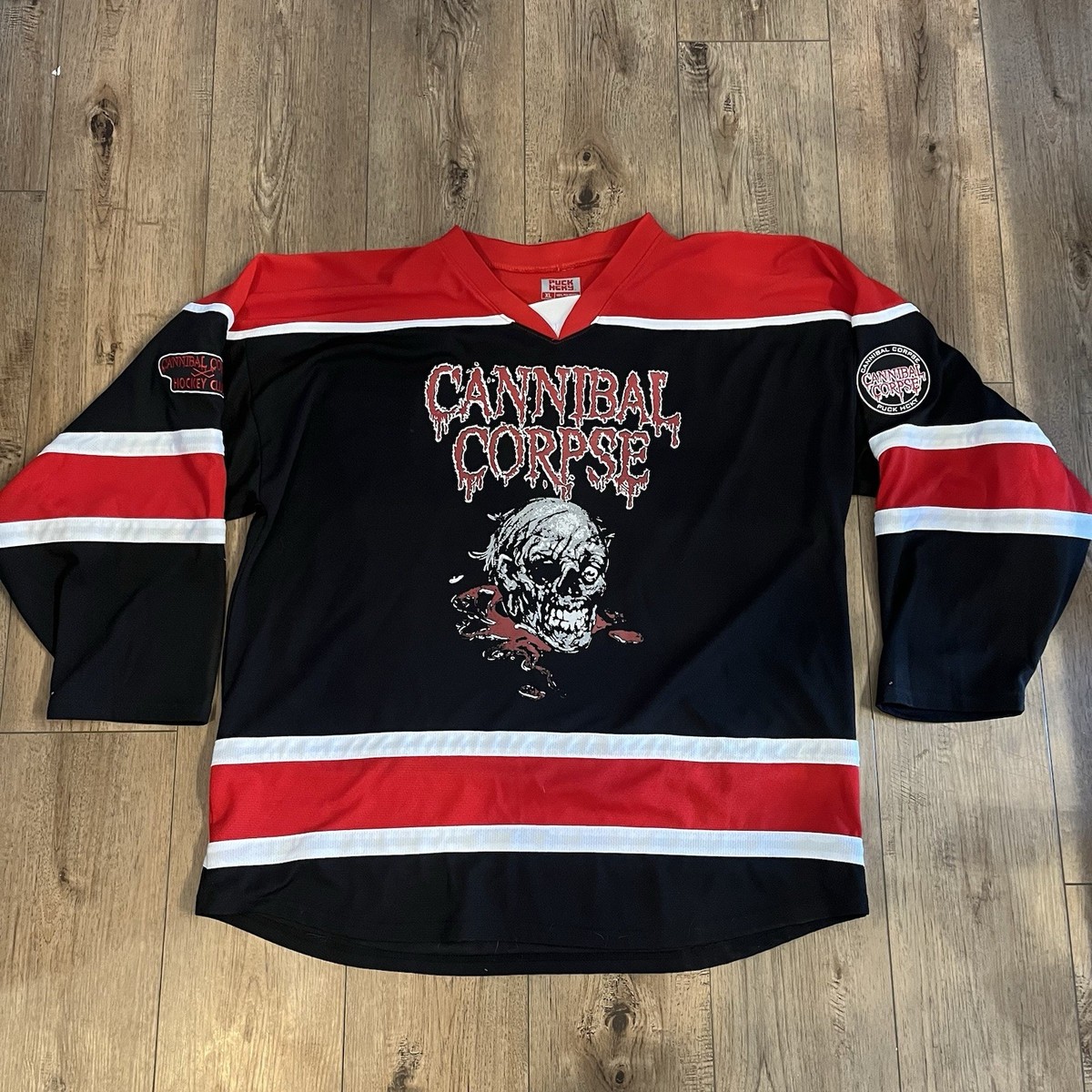 Puck Hcky Cannibal Corpse Hockey Jersey Size XL Very Rare UK