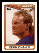  128 Derek King  Islanders 1990 Topps Hockey Sports Trading Card 