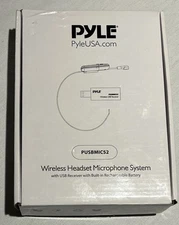 Pyle Wireless Headset Microphone System USB Receiver Recharge PUSBMIC52 See Note