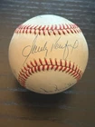 Sandy Koufax Duke Snider Tommy Lasorda Autographed Rawlings ONL Baseball Dodgers