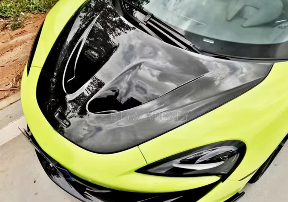 Cubierta de capó ventilada de fibra de carbono real P1 para McLaren 540C 2015-2019 Foto 4 de 4