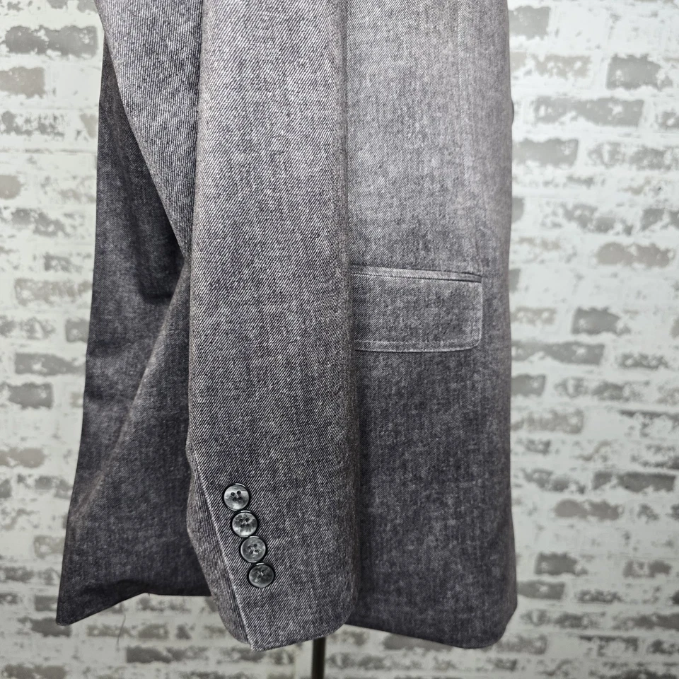 Oak Hill мужской большой и высокий серый бархатный блейзер 2 кнопки двойной вентиляционные отверстия 4XL размер 60 длиной - Изображение 4 из 4