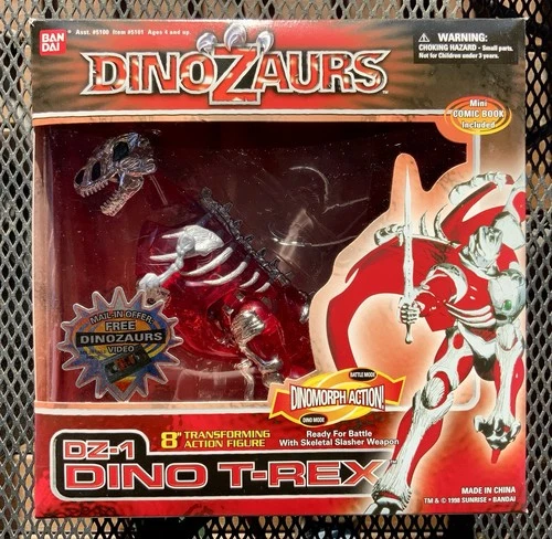 Bandai Dinozaurs DZ-1 Dino Tyranno T-rex Vintage 1998 Sunrise Knight Figure