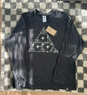 Nike ACG Dark Sky Long Sleeve Shirt Mens Large Black Graphic Dri-FIT HV2176-010