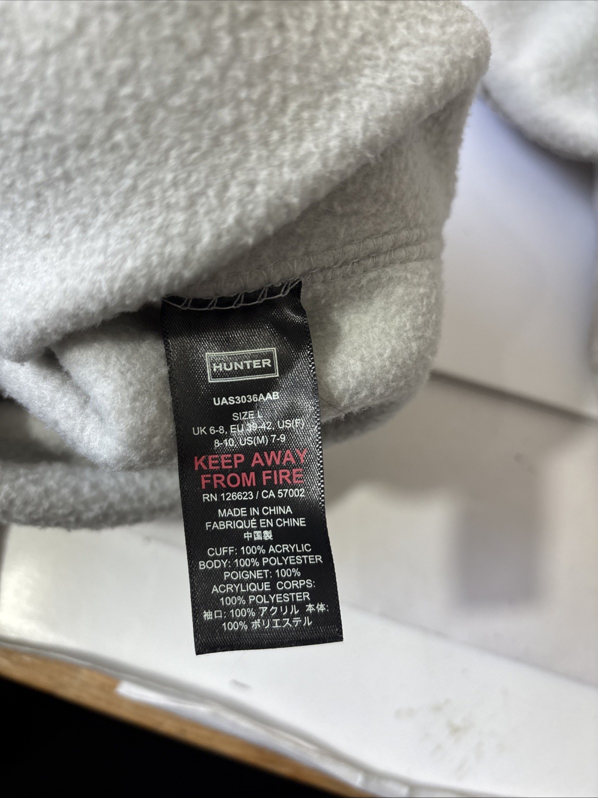 Hunter Logo Tall Boot Liners Inserts Gray Size La… - image 19