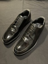 PRADA ITALY MADE BLACK PATENT LEATHER DRESS SHOES FITS US 12.5 45.5 AUTHENTIC