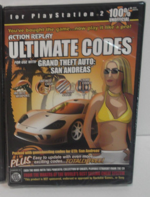 Action Replay Ultimate Codes:  Grand Theft Auto  San Andreas NEW
