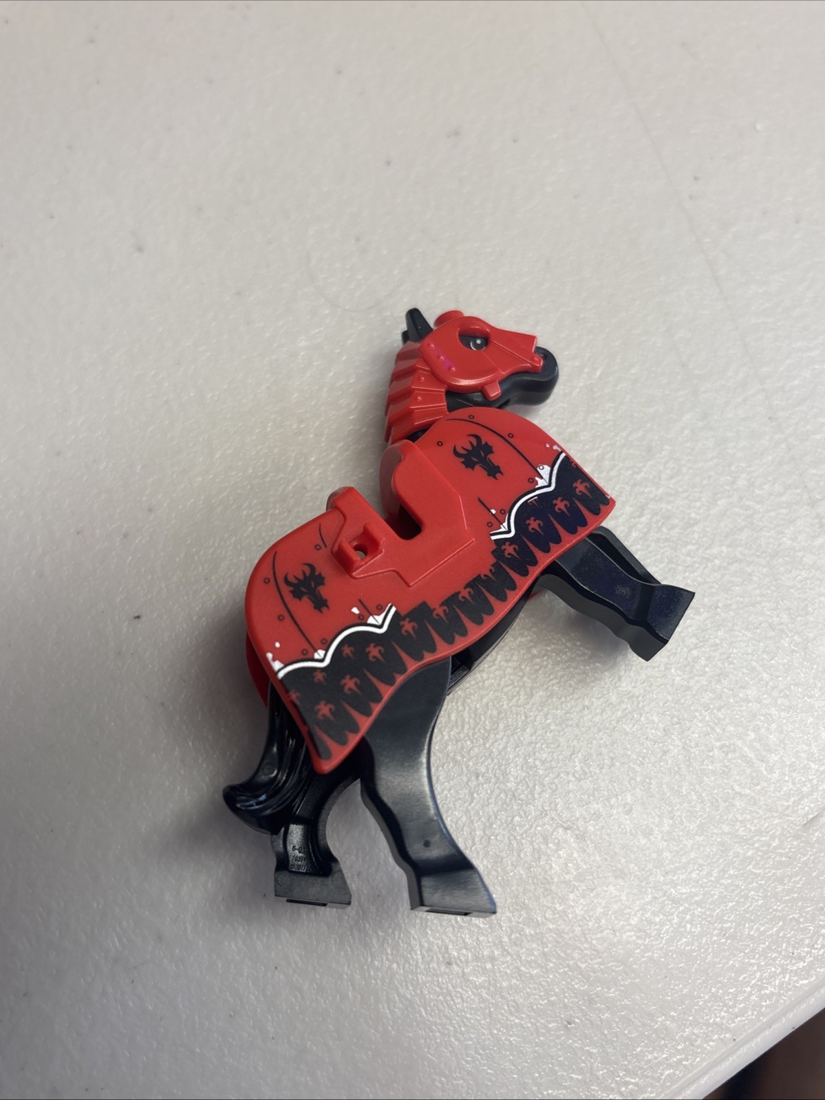 Lego Black Horse Armored Red Barding From Set 70402 Gatehouse Raid Castle
