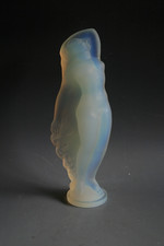 FIGURINE ART DECO SABINO LE REVEIL EN VERRE OPALESCENT