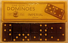 Vintage Fine Quality Imperial Dominoes Complete Set Boxed