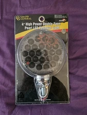 4″ Inch Double Face Amber / Red Pearl High Power LED Pedestal Light Smoked Lens