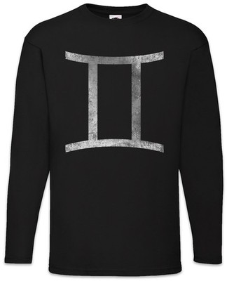Zodiac Sign Gemini Langarm T-Shirt Zwillinge Twins Horoskop Tierkreis